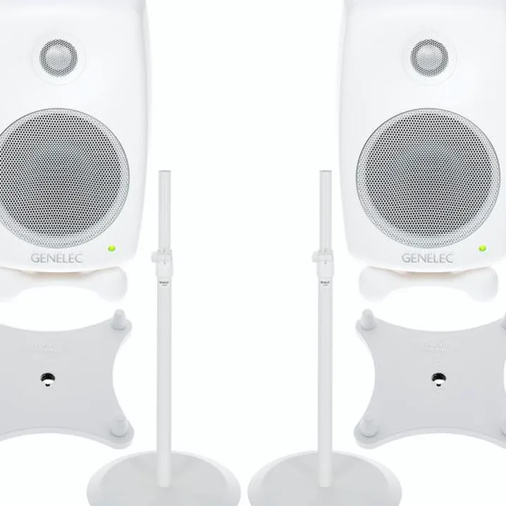 Genelec 8020 Dpm Stand Bundle Wh